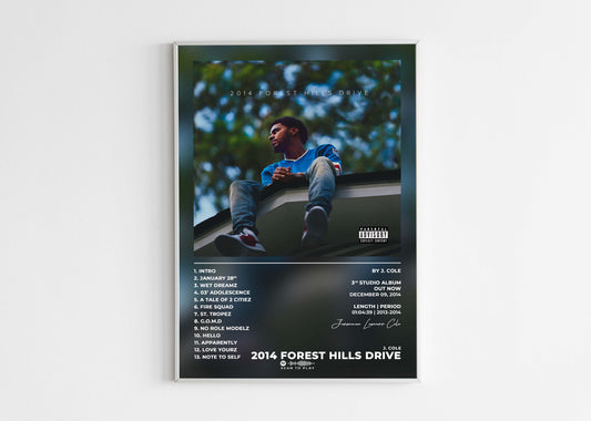 2014 Forest Hills Drive J. Cole Poster Backyard