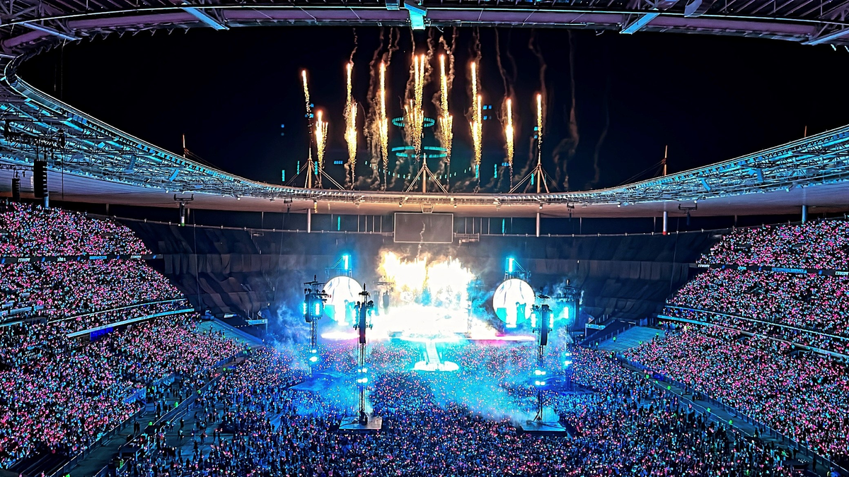 photo stade de france dans un concert de rap