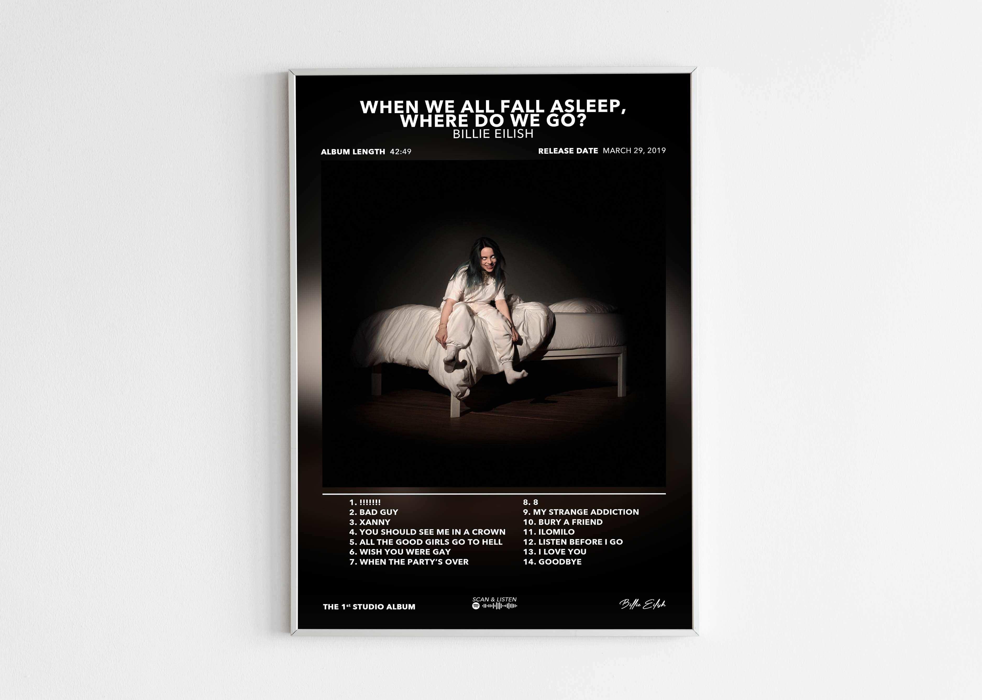 When We All Fall Asleep, Where Do We Go? Album de Billie Eilish Billie Eilish Poster - Backyard