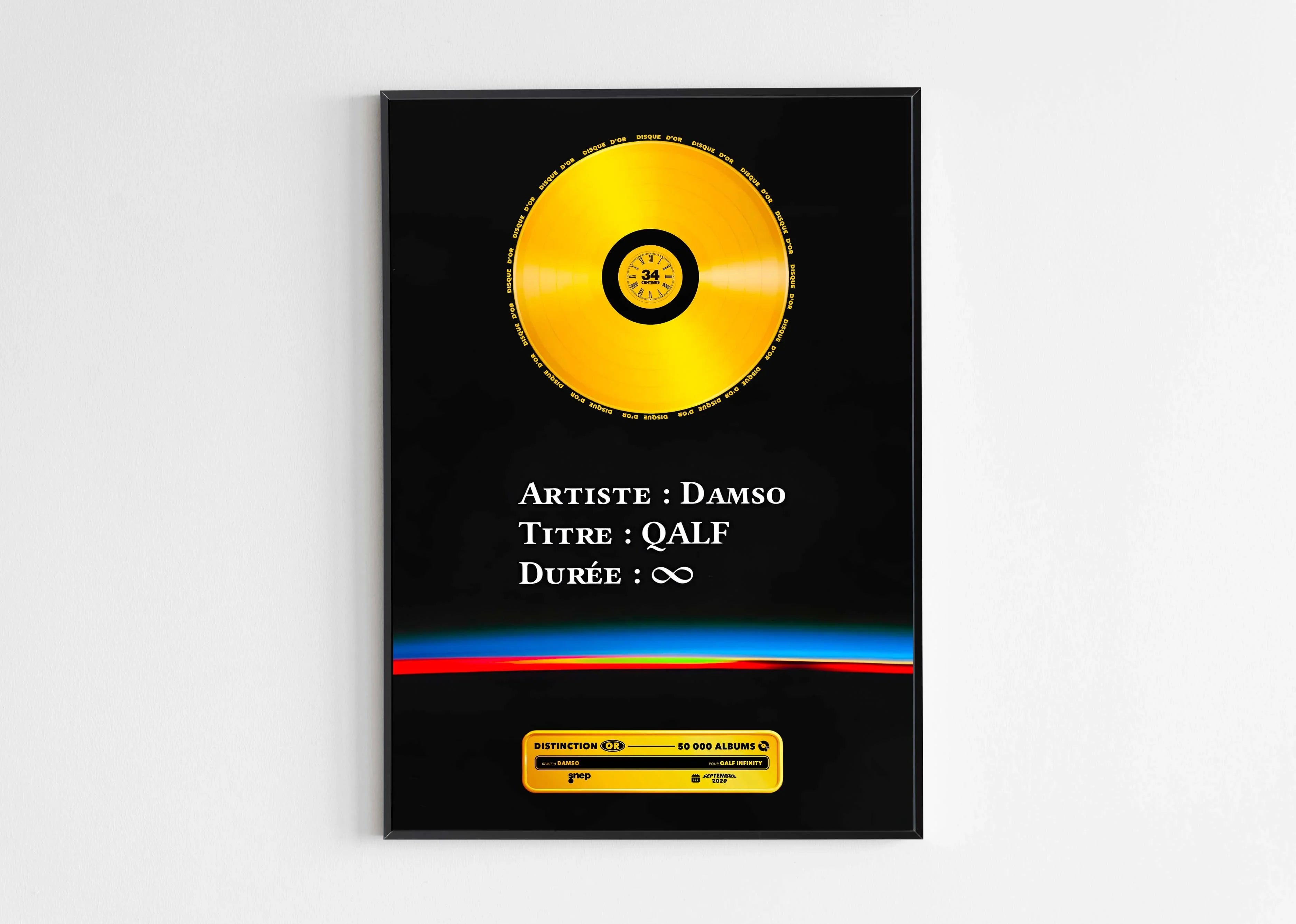 Disque D'Or Qalf Infinity Damso - Backyard