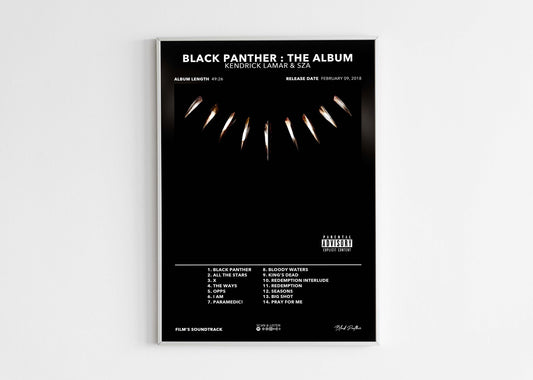 Black Panther : The Album Kendrick Lamar & SZA Poster