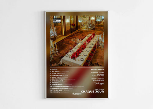 Poster album Chaque Jour par Tarik Azzouz, fait en France, livraison gratuite en 48h