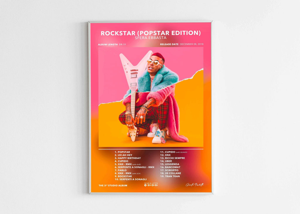 Poster Rockstar Sfera Ebbasta - Backyard