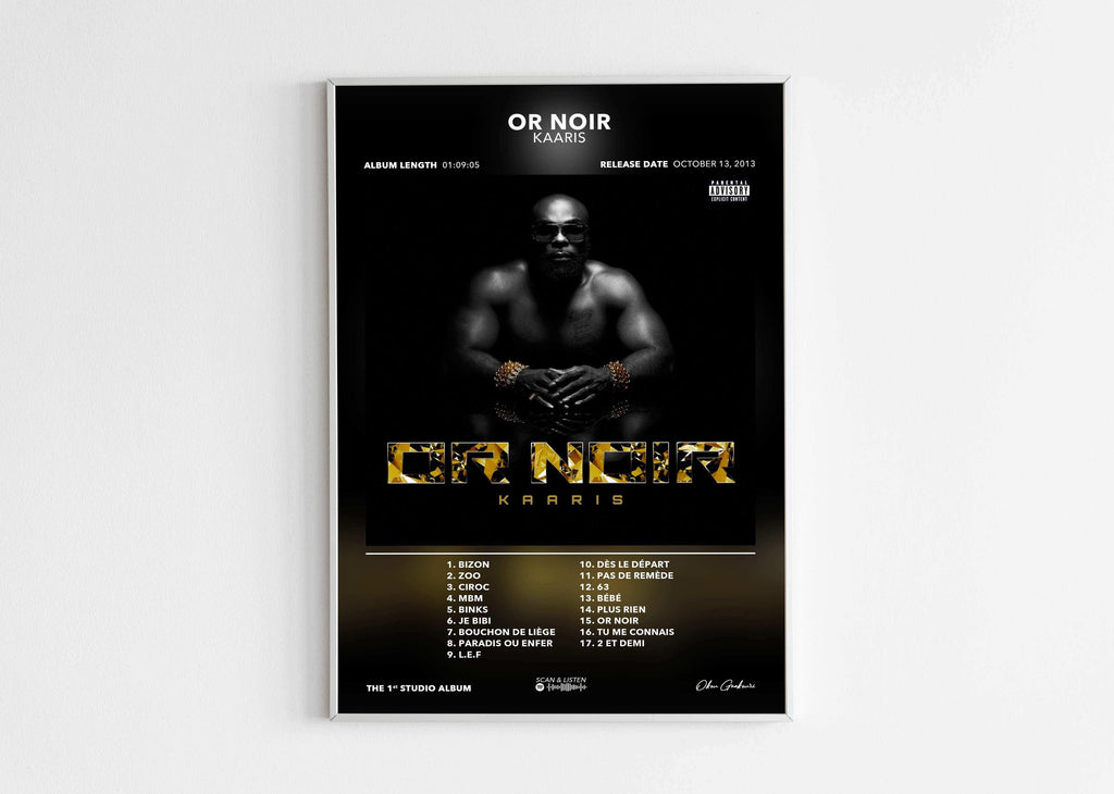 Poster Or Noir Kaaris - Backyard