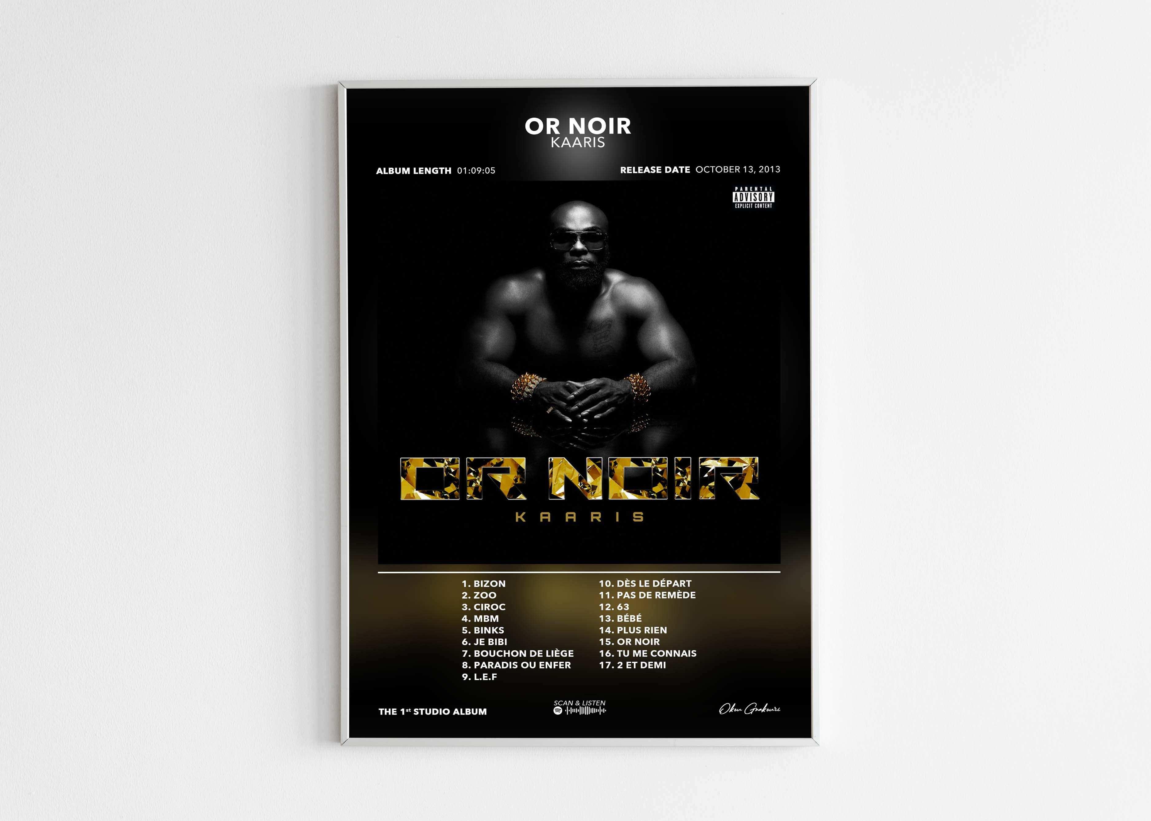 Poster Or Noir Kaaris - Backyard
