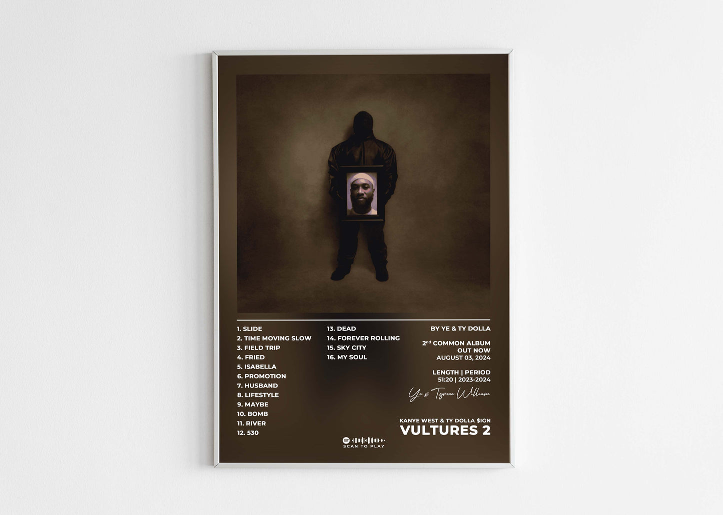 Vultures 2 Kanye West & Ty Dolla $ign Poster