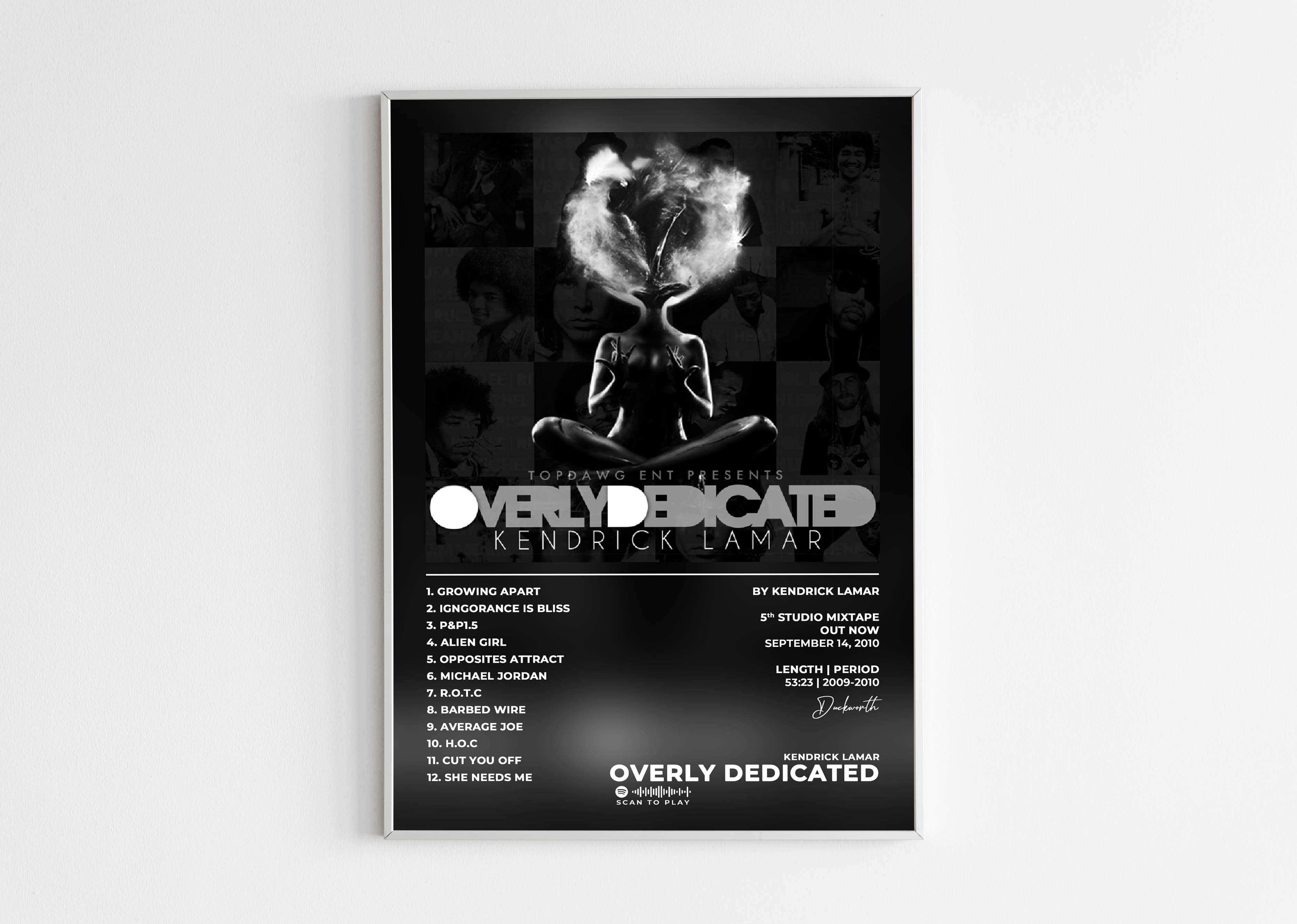 Overly Dedicated Kendrick Lamar Poster - Backyard