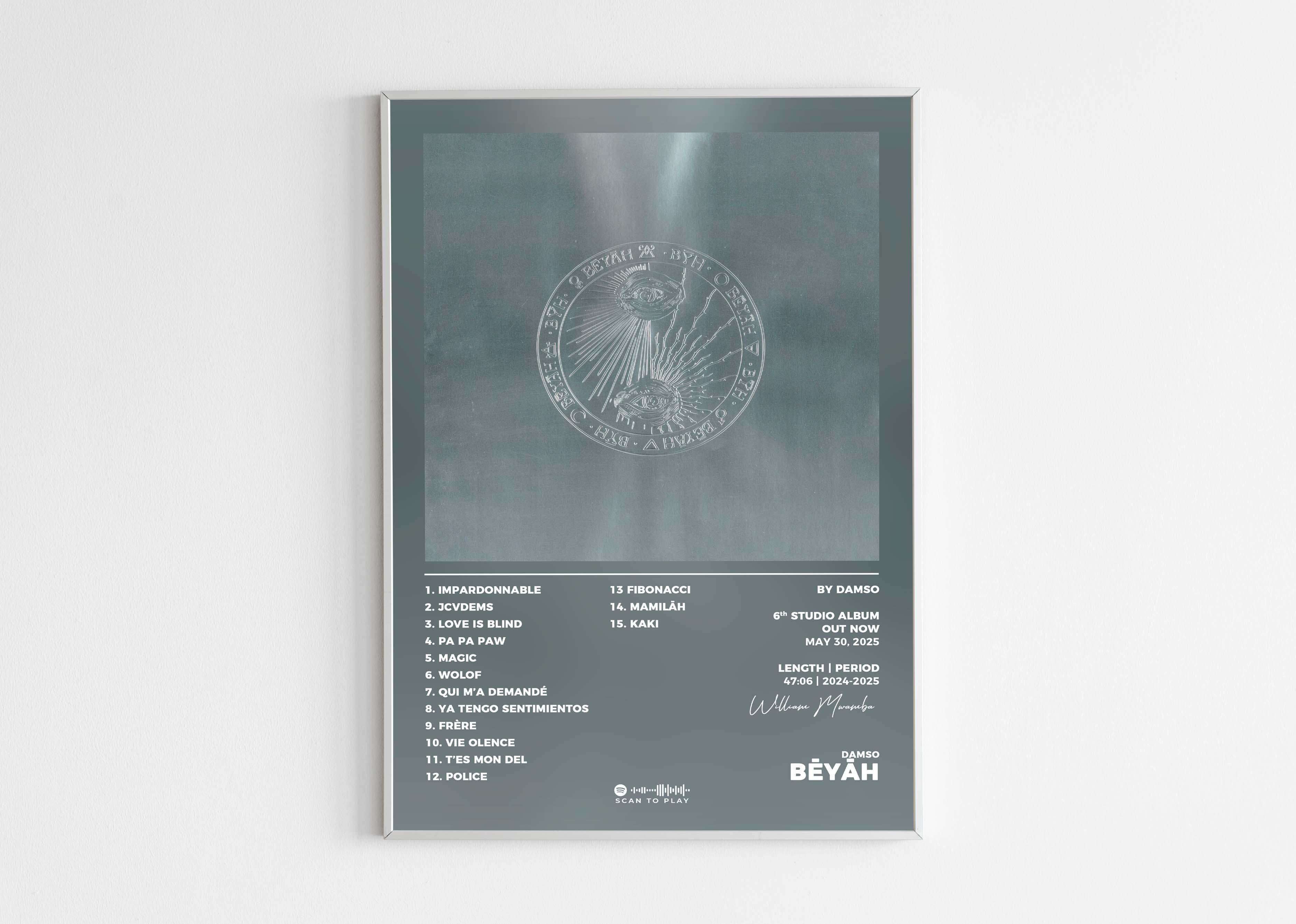 Beyah Damso Poster - Backyard