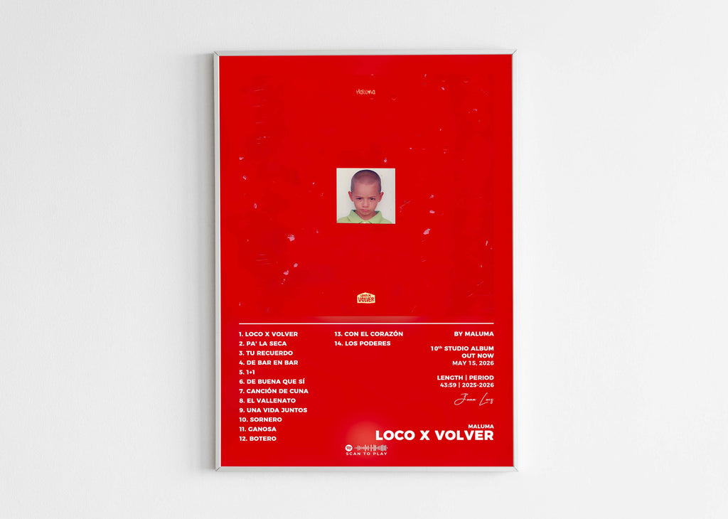 Poster Loco X Volver Maluma