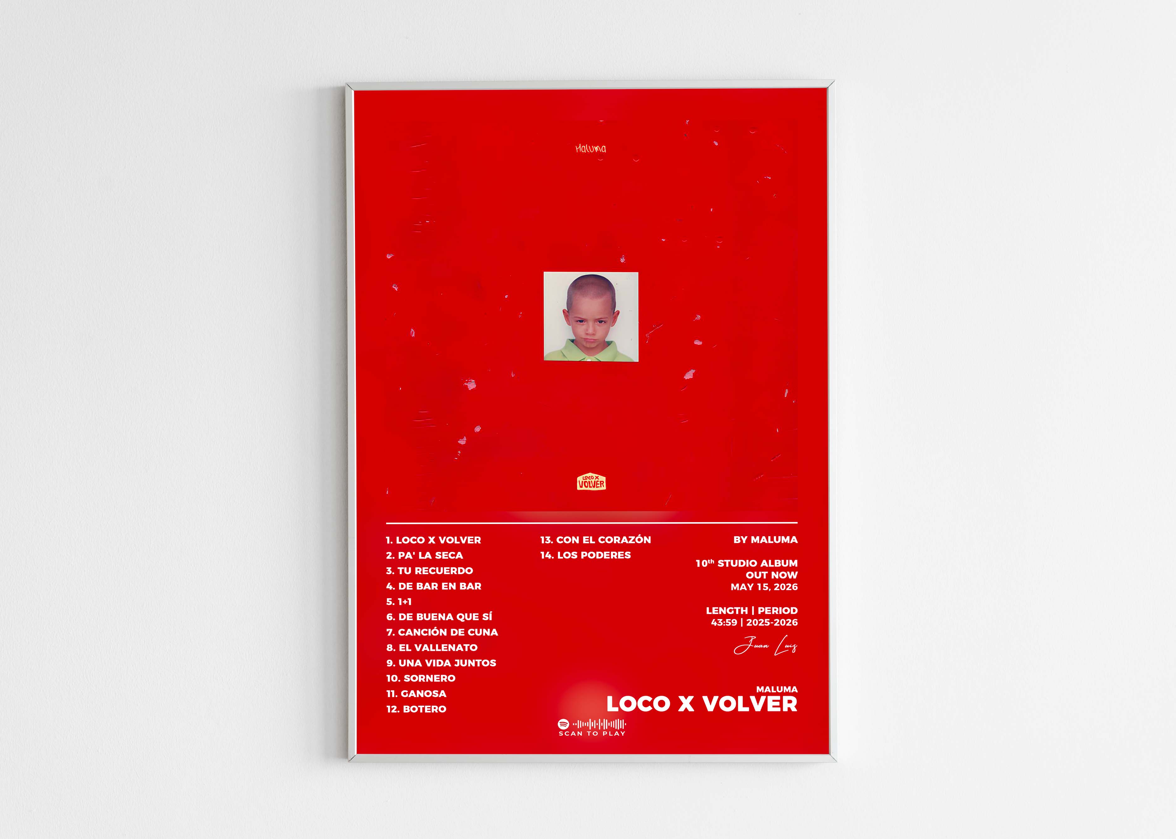 Poster Loco X Volver Maluma
