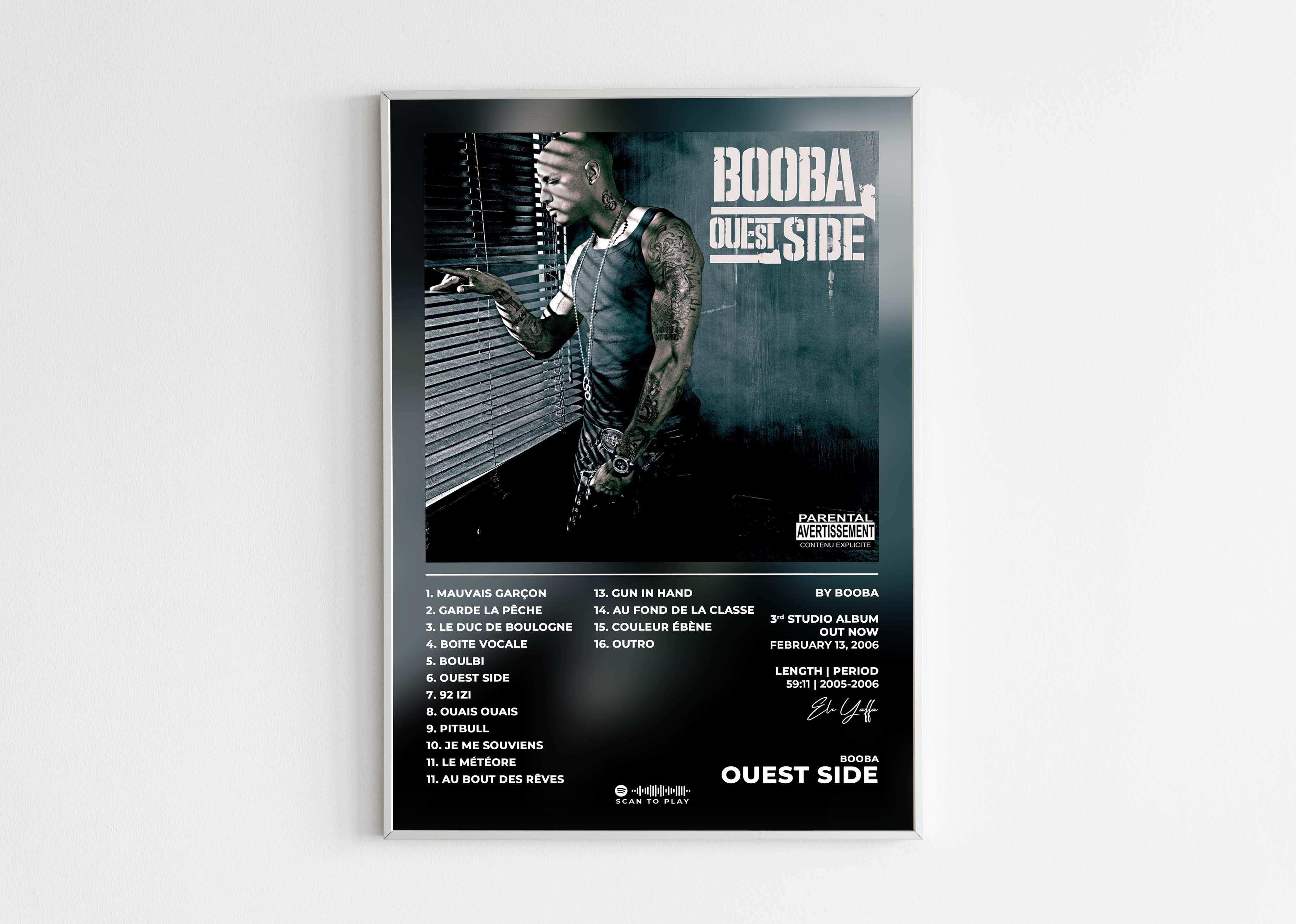 Ouest Side Booba Poster - Backyard