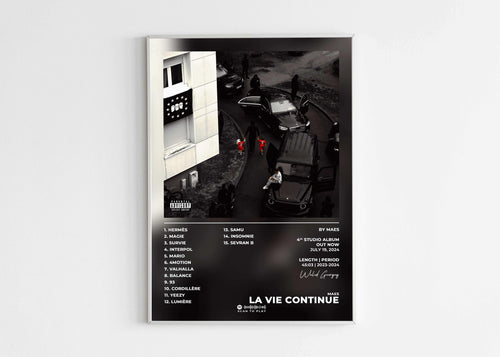 La Vie Continue Maes Poster - Backyard