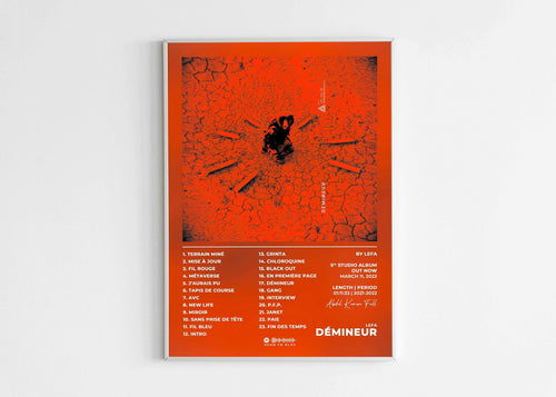 Poster album DÉMINEUR de LEFA, fait en France, livraison gratuite en 48h