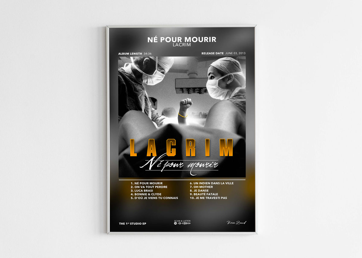 Poster Né Pour Mourir Lacrim