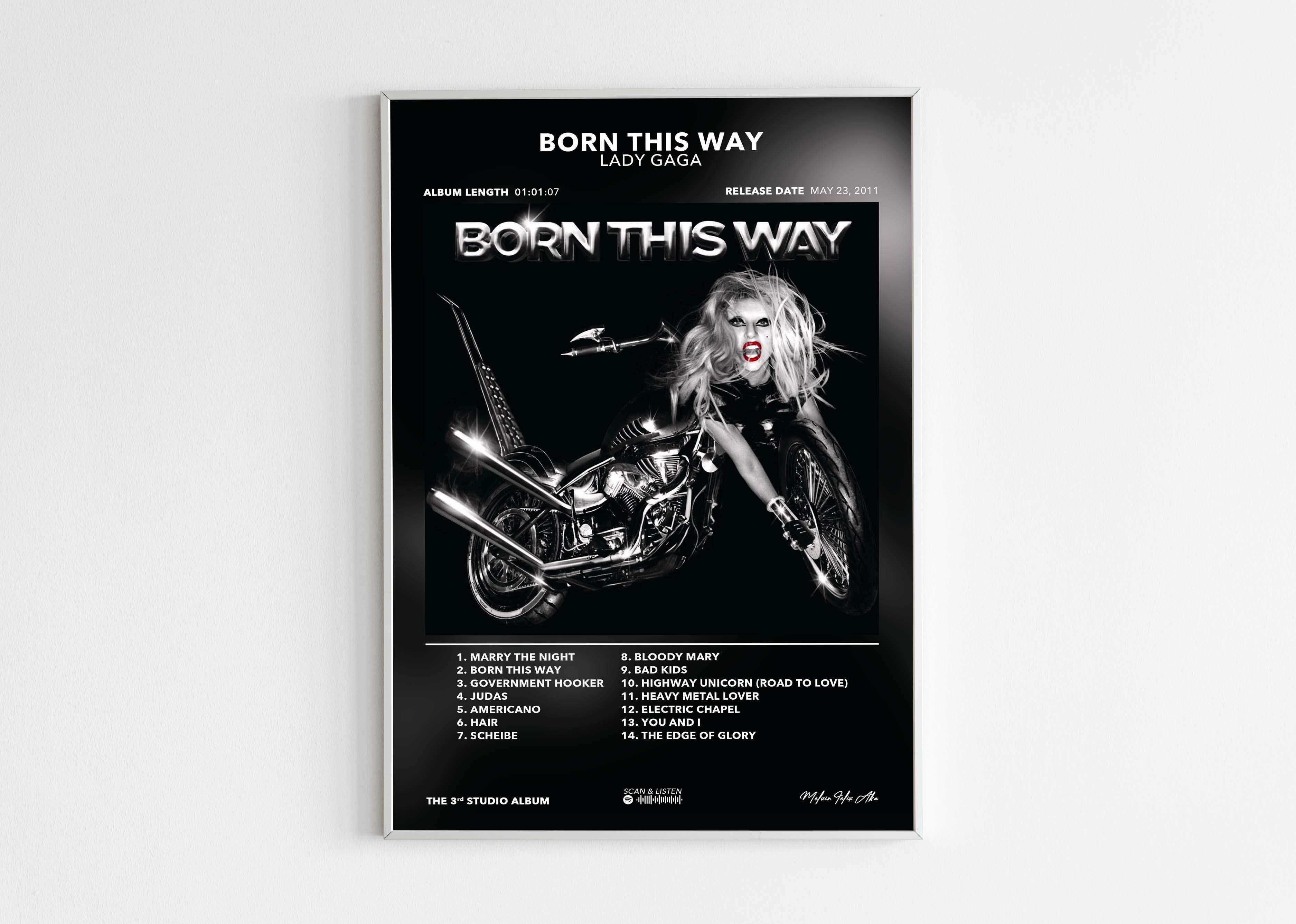 Poster Born This Way Lady Gaga - Backyard