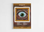 Affiche album Magnificat de Vald avec illustration œil encadré, fait en France, livraison gratuite 48h