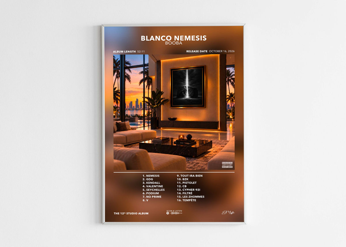 Poster Booba Blanco Nemesis