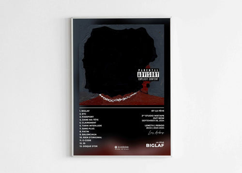 Poster album Biglaf par La Fève, fait en France, livraison gratuite en 48h