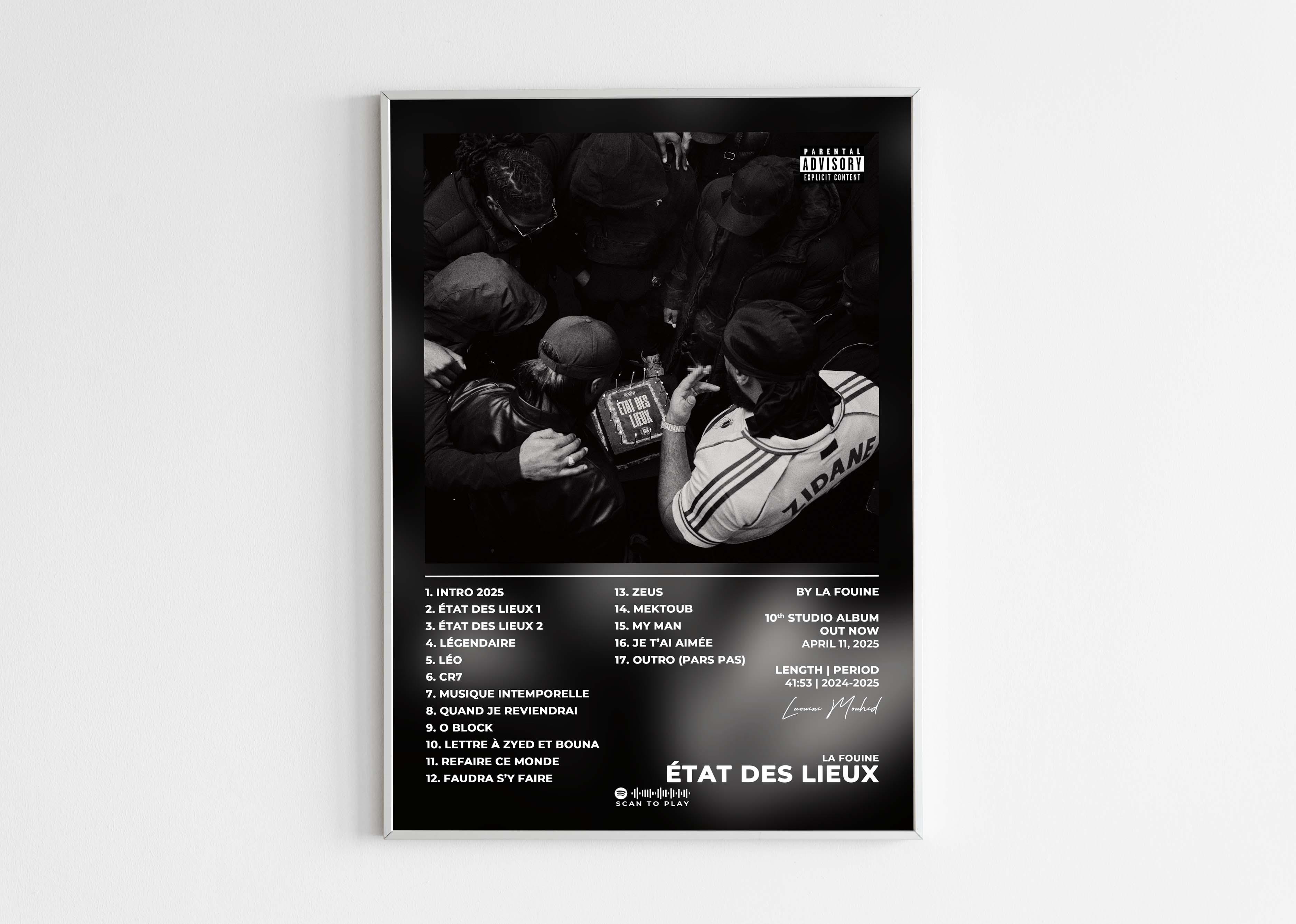 État Des Lieux La Fouine Poster - Backyard