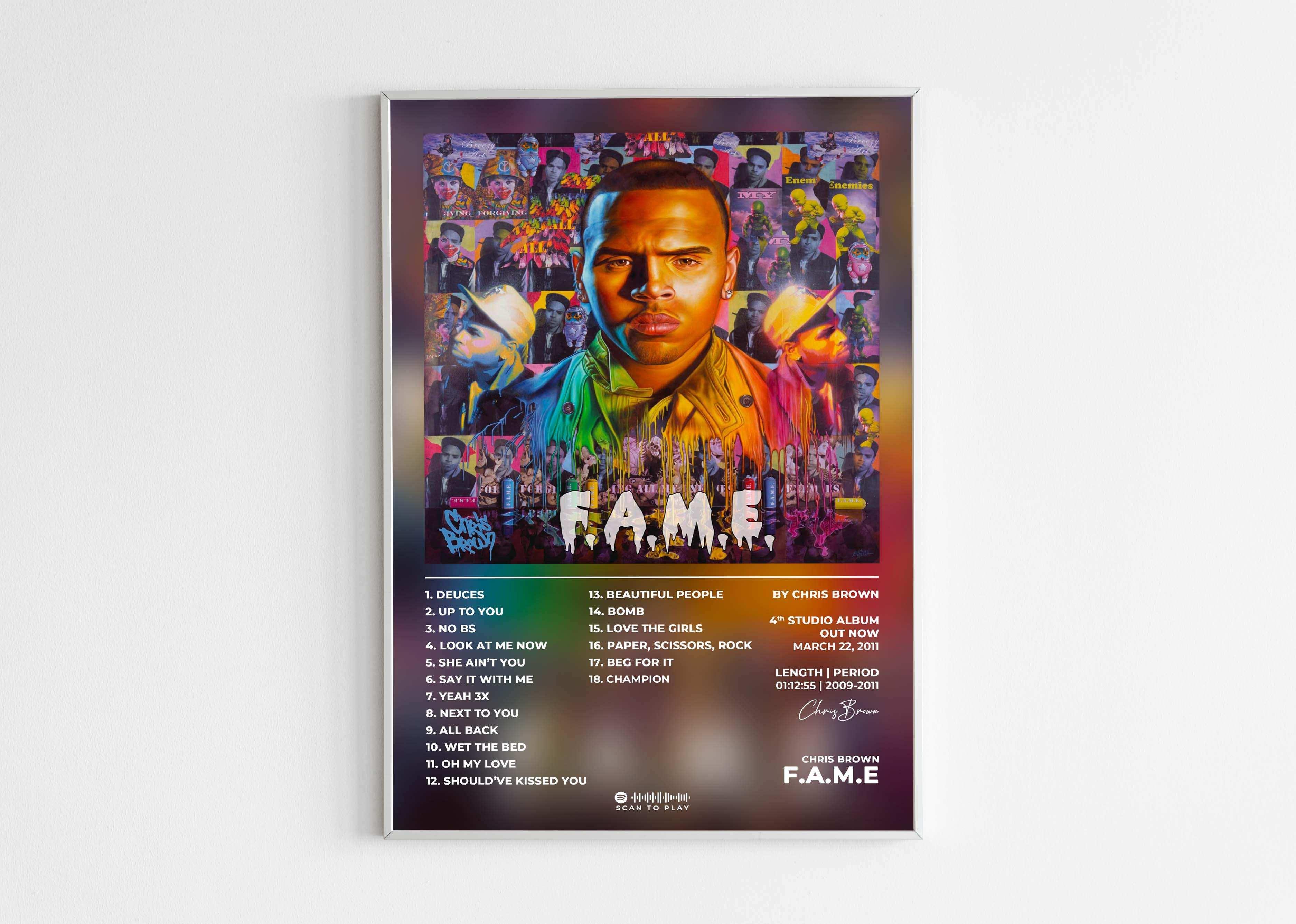 FAME Chris Brown Poster - Backyard