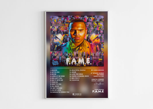 FAME Chris Brown Poster