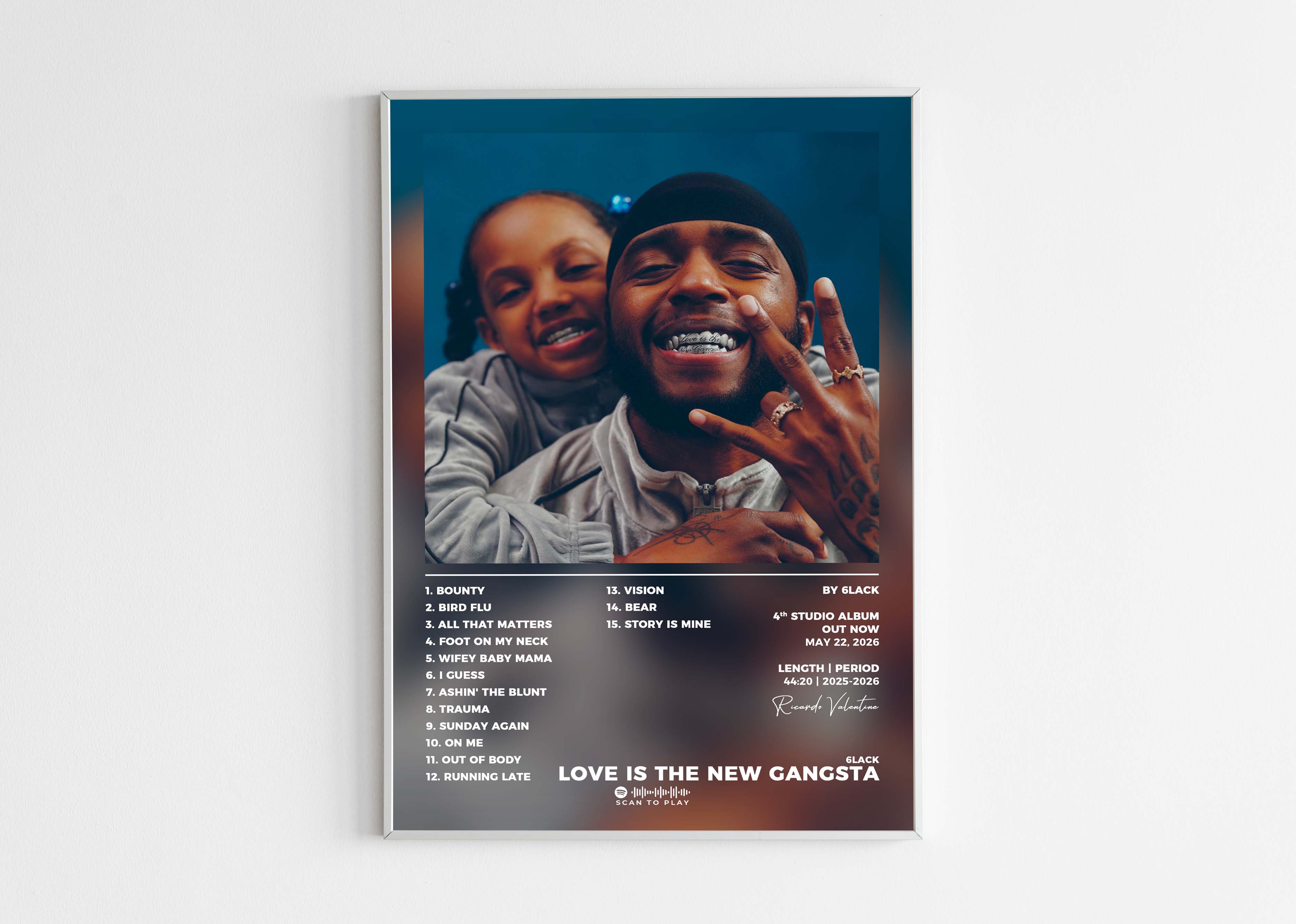Poster Love Is The New Gangsta 6lack