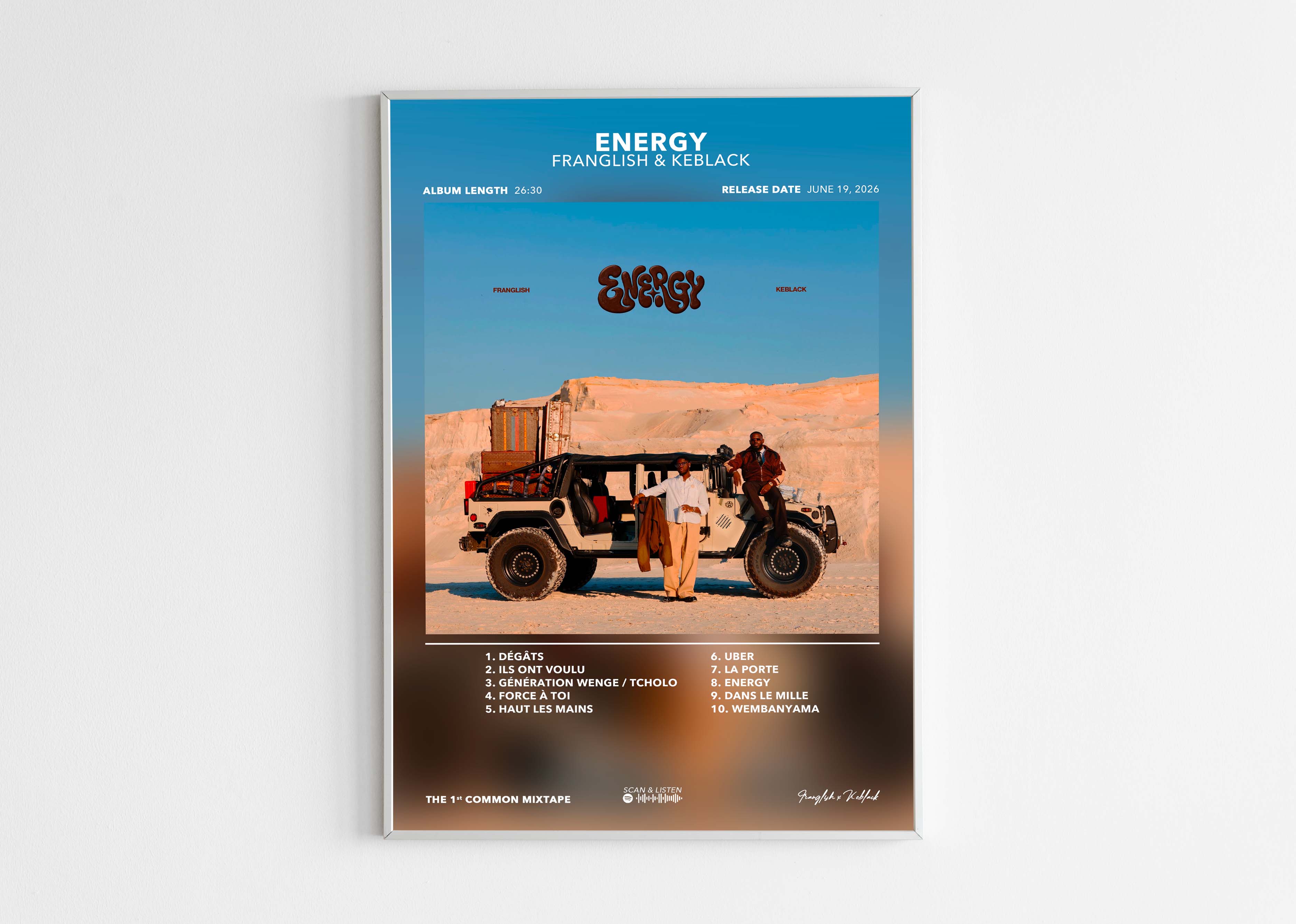 Poster Energy Franglish et Keblack