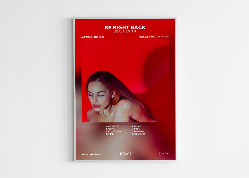 Poster Be Right Back Jorja Smith