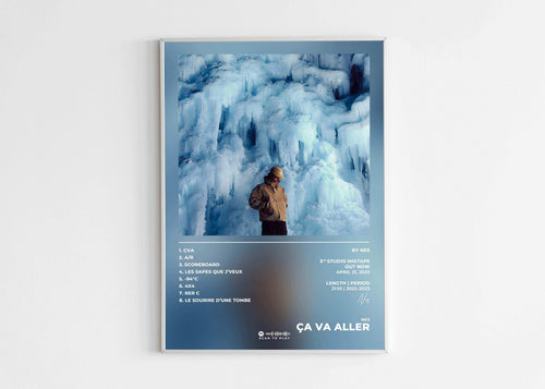 Poster musique NES 'Ça Va Aller', fait en France, livraison gratuite en 48h, idéal pour fans d'albums originaux.