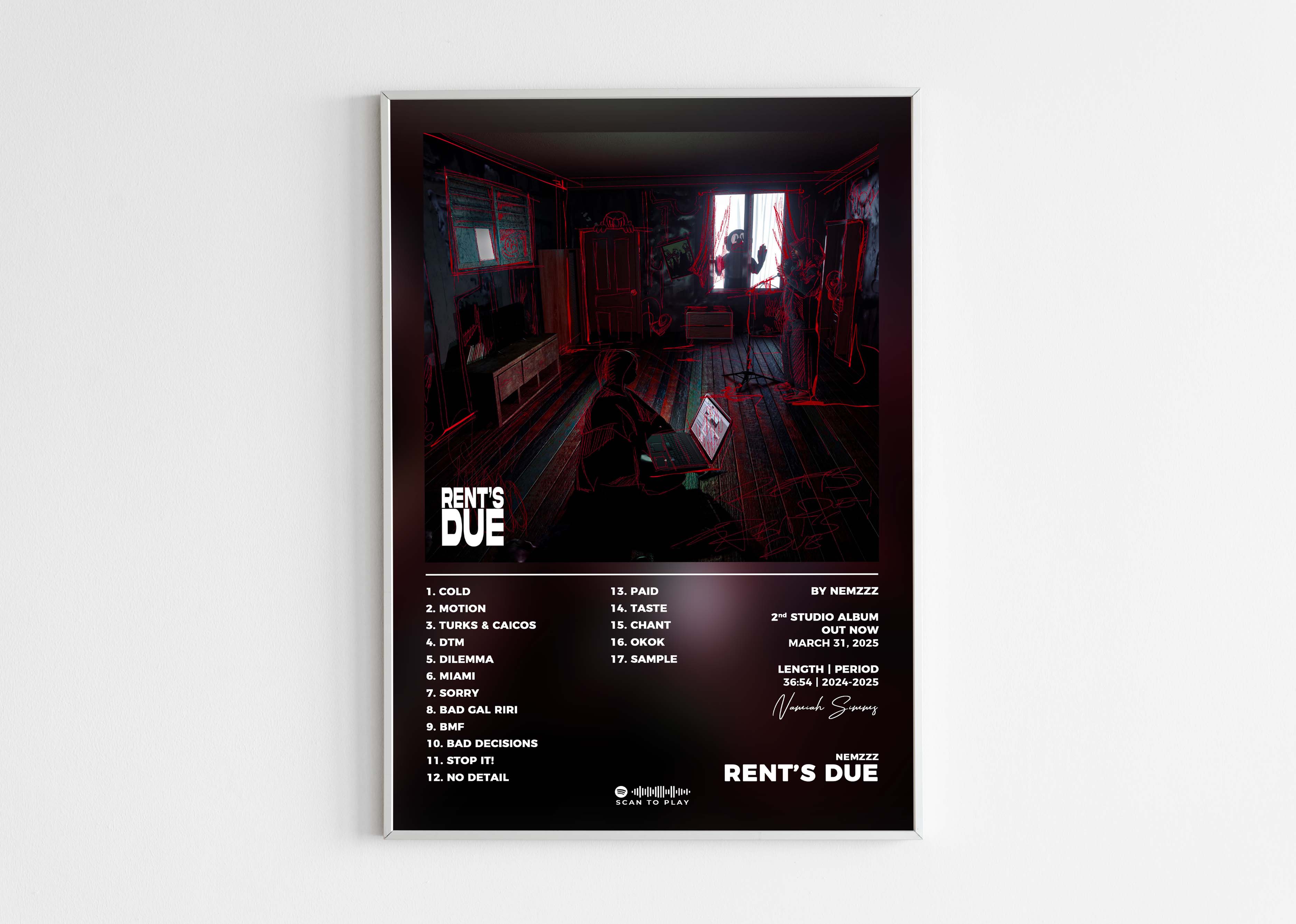 Poster Rent's Due Nemzzz