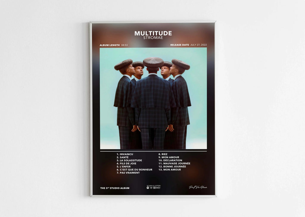 Affiche de l'album Multitude de Stromae, fait en France, livraison gratuite en 48h