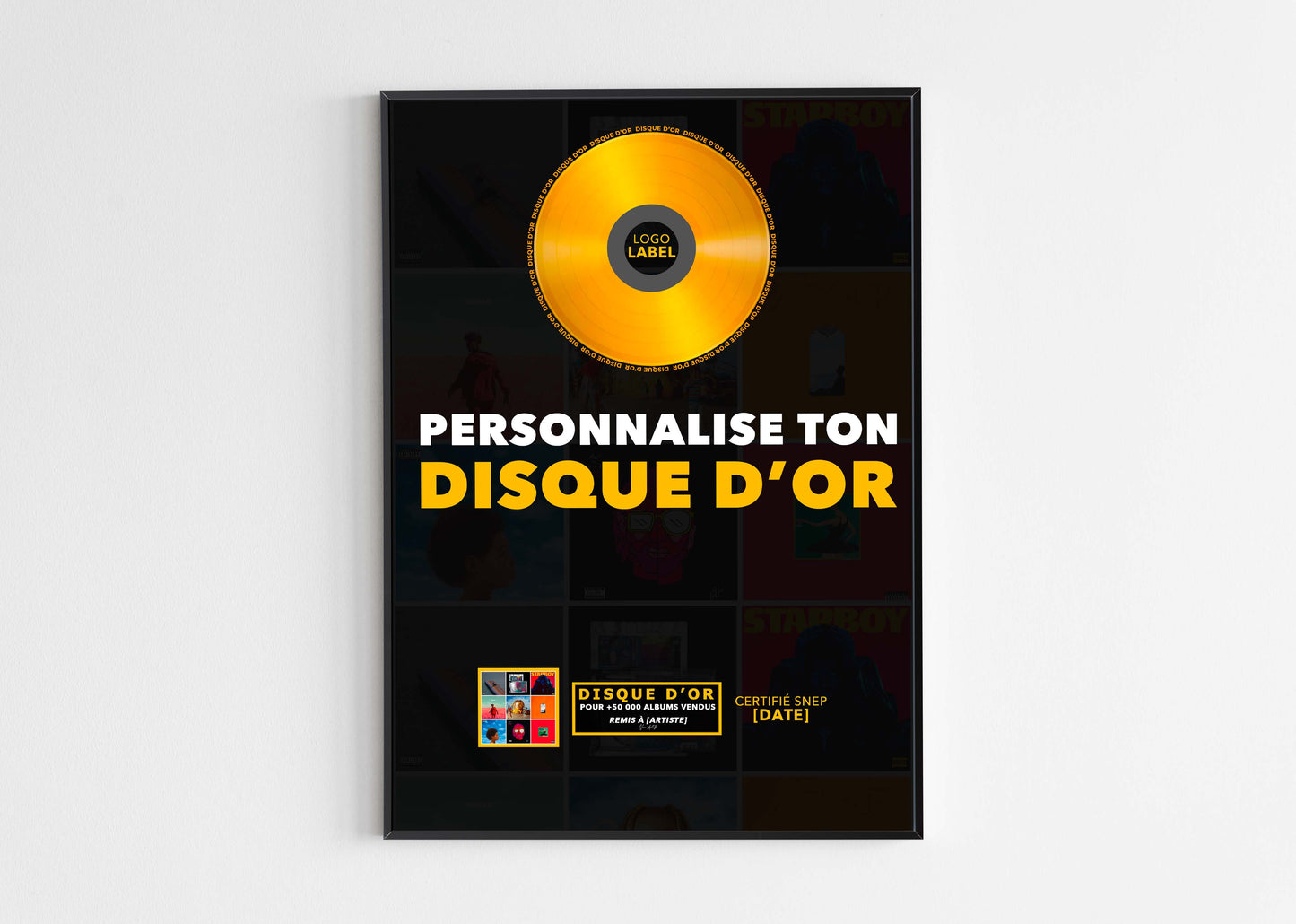 Personnalise avec ton disque d'or