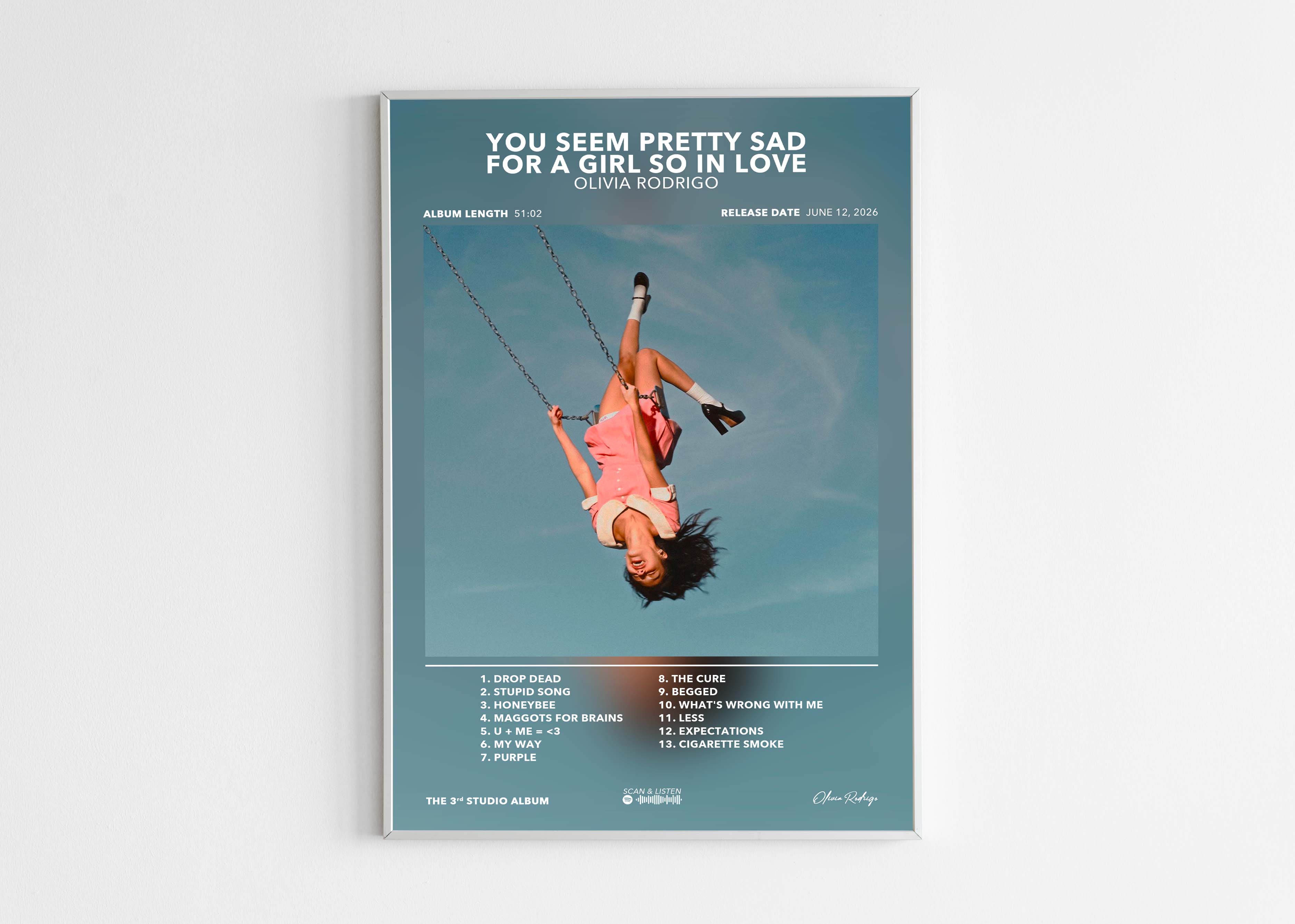 Poster You Seem Pretty Sad for a Girl So in Love Olivia Rodrigo