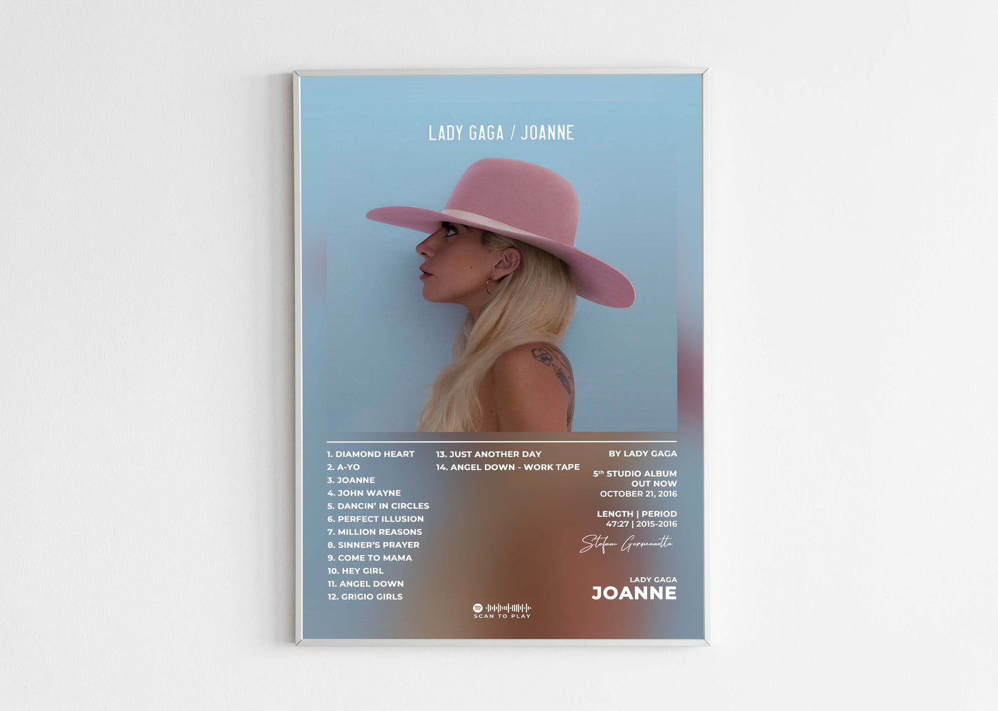 Joanne Lady Gaga Poster