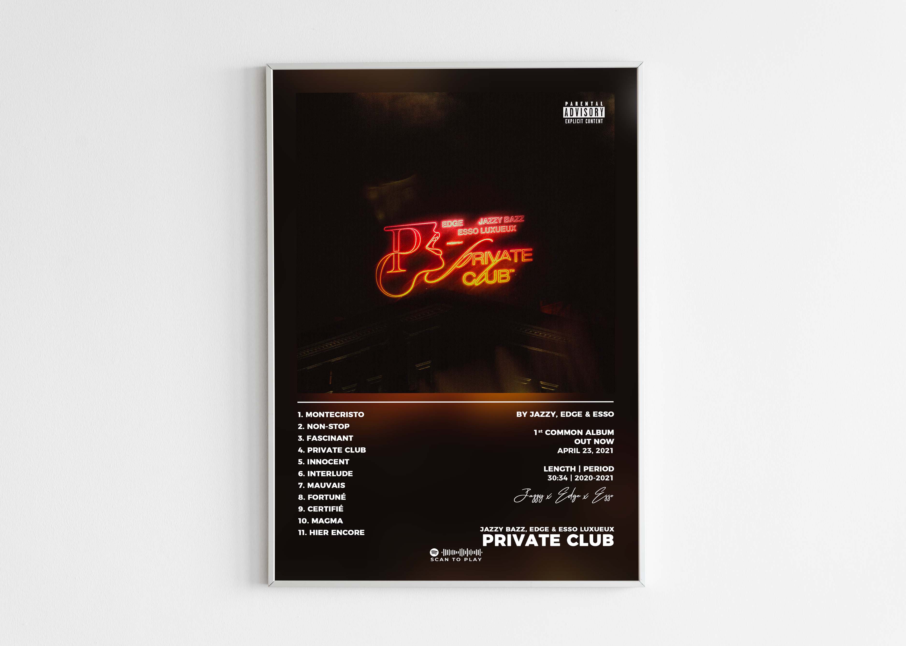 Poster Private Club Jazzy Bazz, EDGE & Esso
