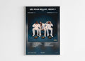Affiche album Nés Pour Briller Book II avec trois hommes en blanc et trois couronnes, fait en France, livraison gratuite 48h
