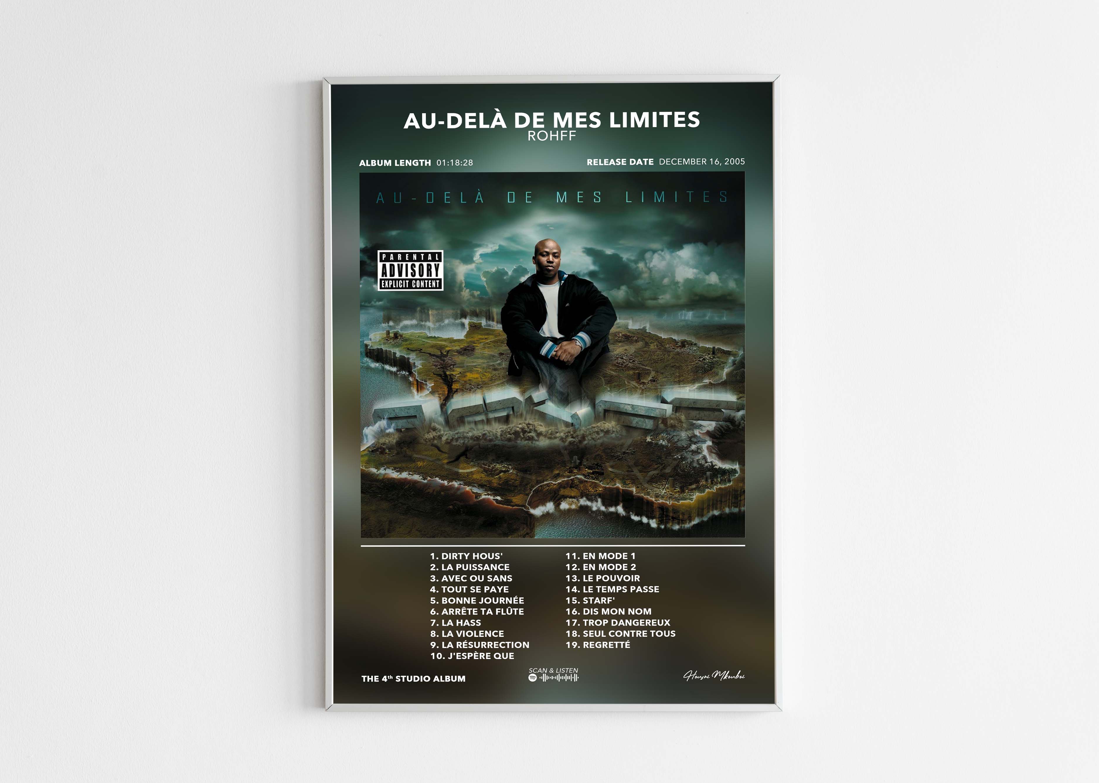 Poster Au-Delà De Mes Limites Rohff