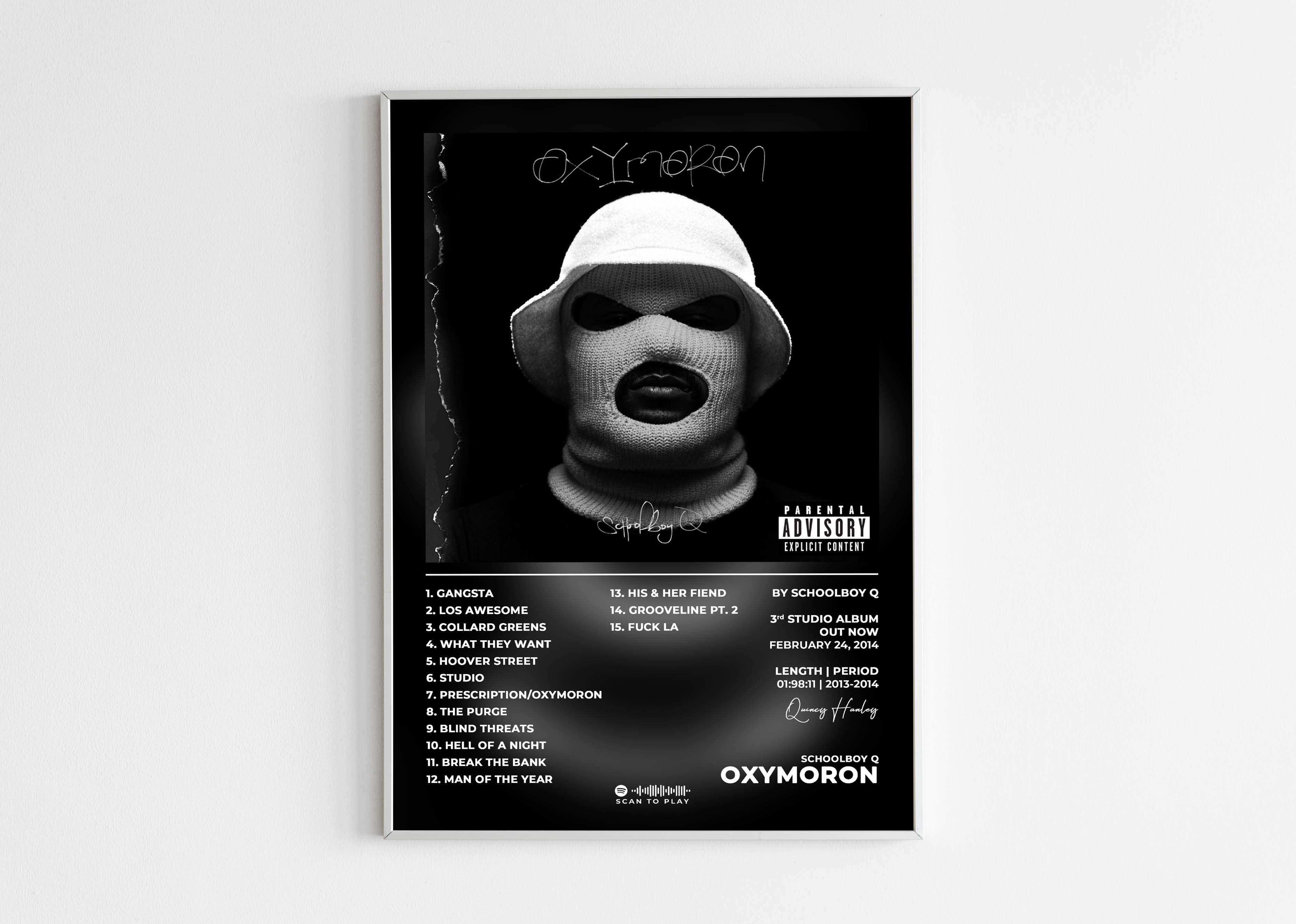 Oxymoron SchoolBoy Q Poster - Backyard