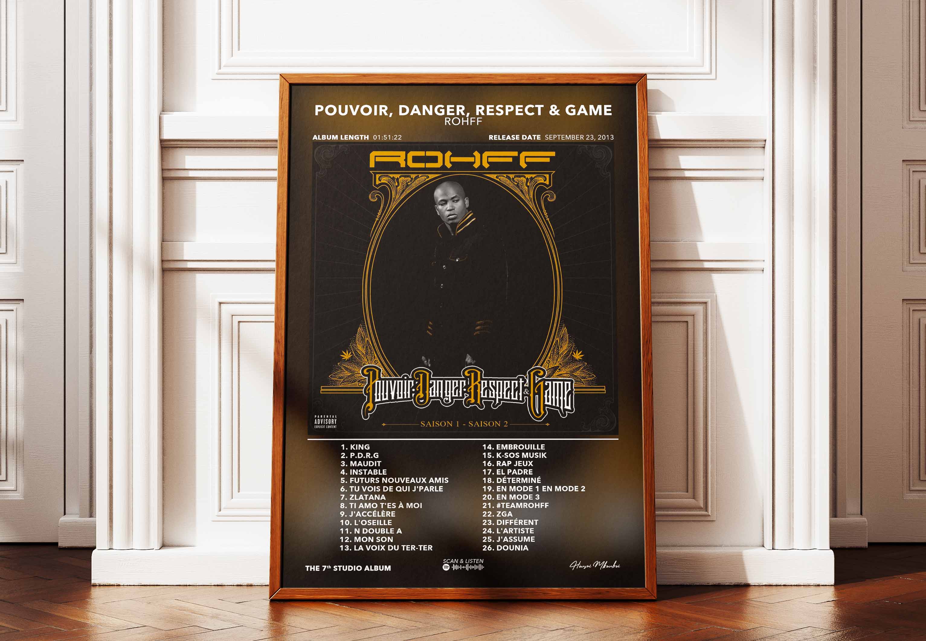 Poster PDRG Pouvoir, Danger, Respect & Game Rohff