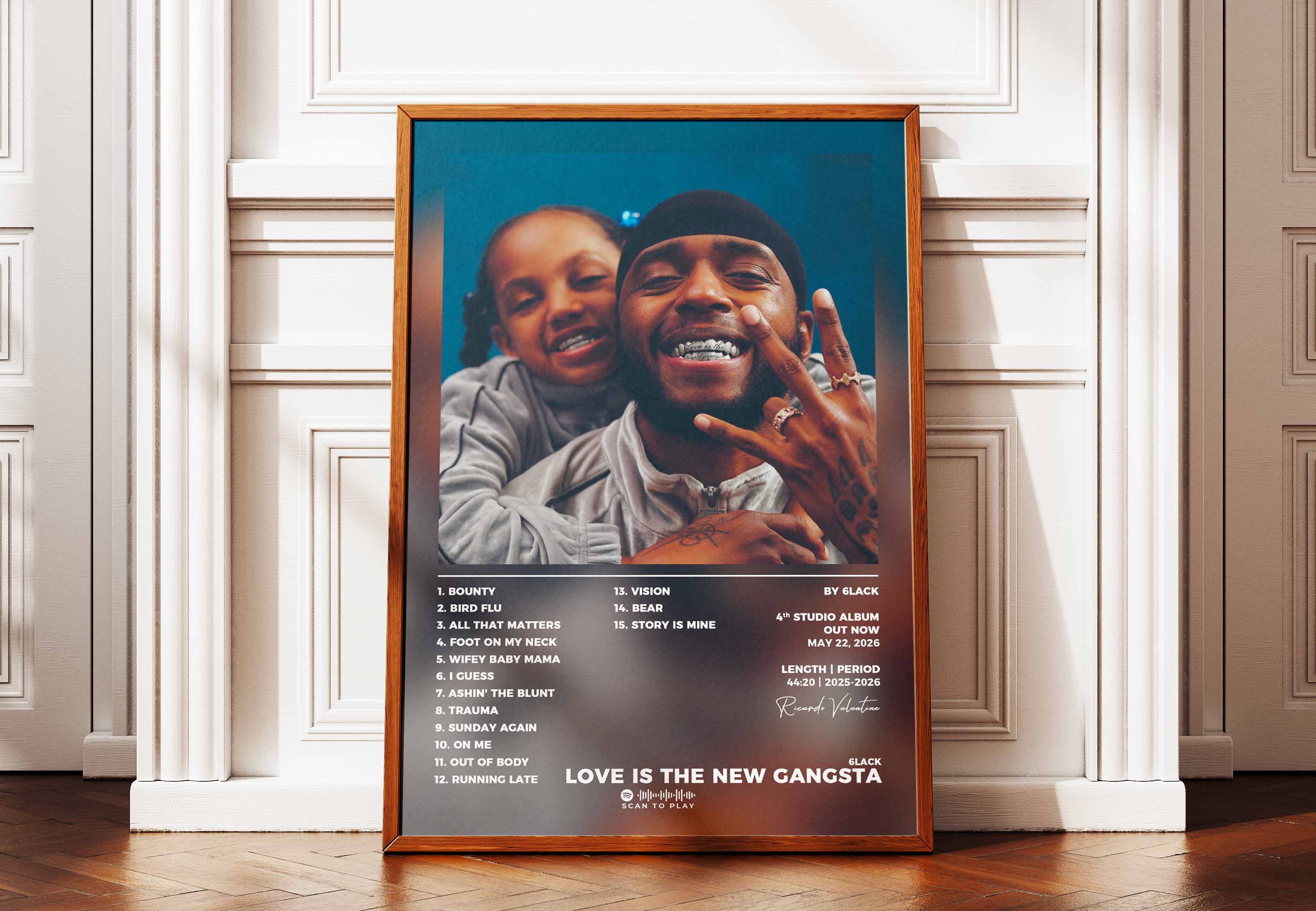 Poster Love Is The New Gangsta 6lack
