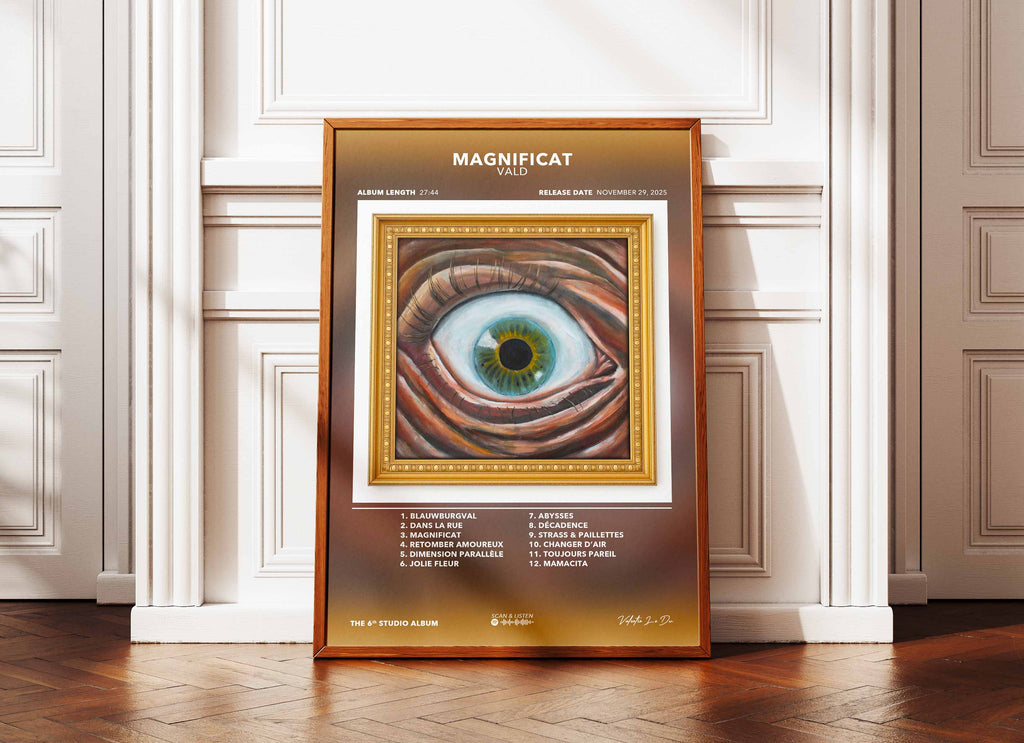 Affiche d'album 'Magnificat' avec illustration d'un œil, fait en France, livraison gratuite en 48h