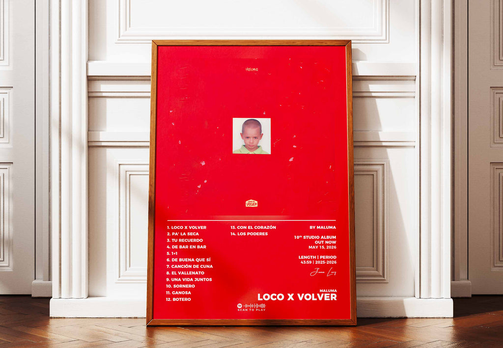 Poster Loco X Volver Maluma