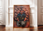 Affiche album Le Fléau de GIMS posée sur parquet, faite en France, livraison gratuite en 48h