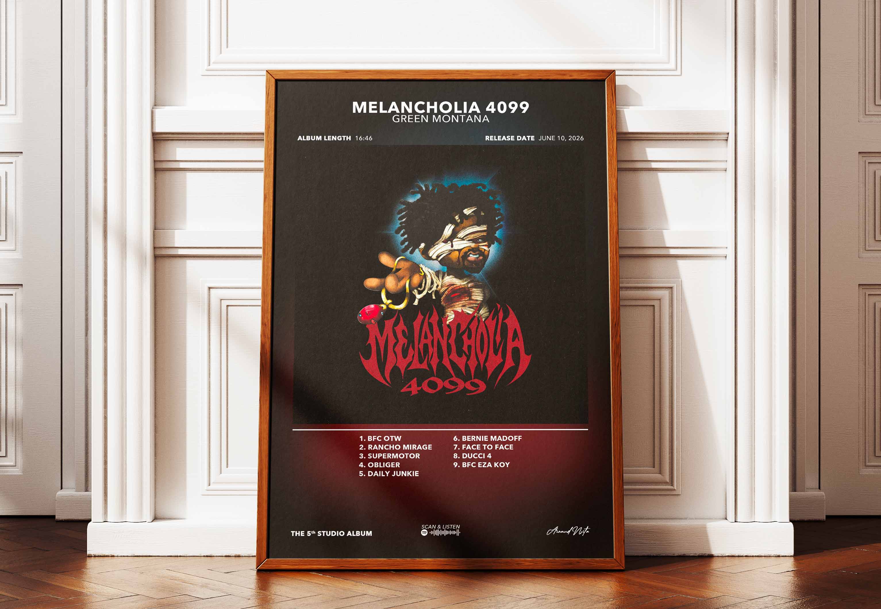 Poster Melancholia 4099 Green Montana