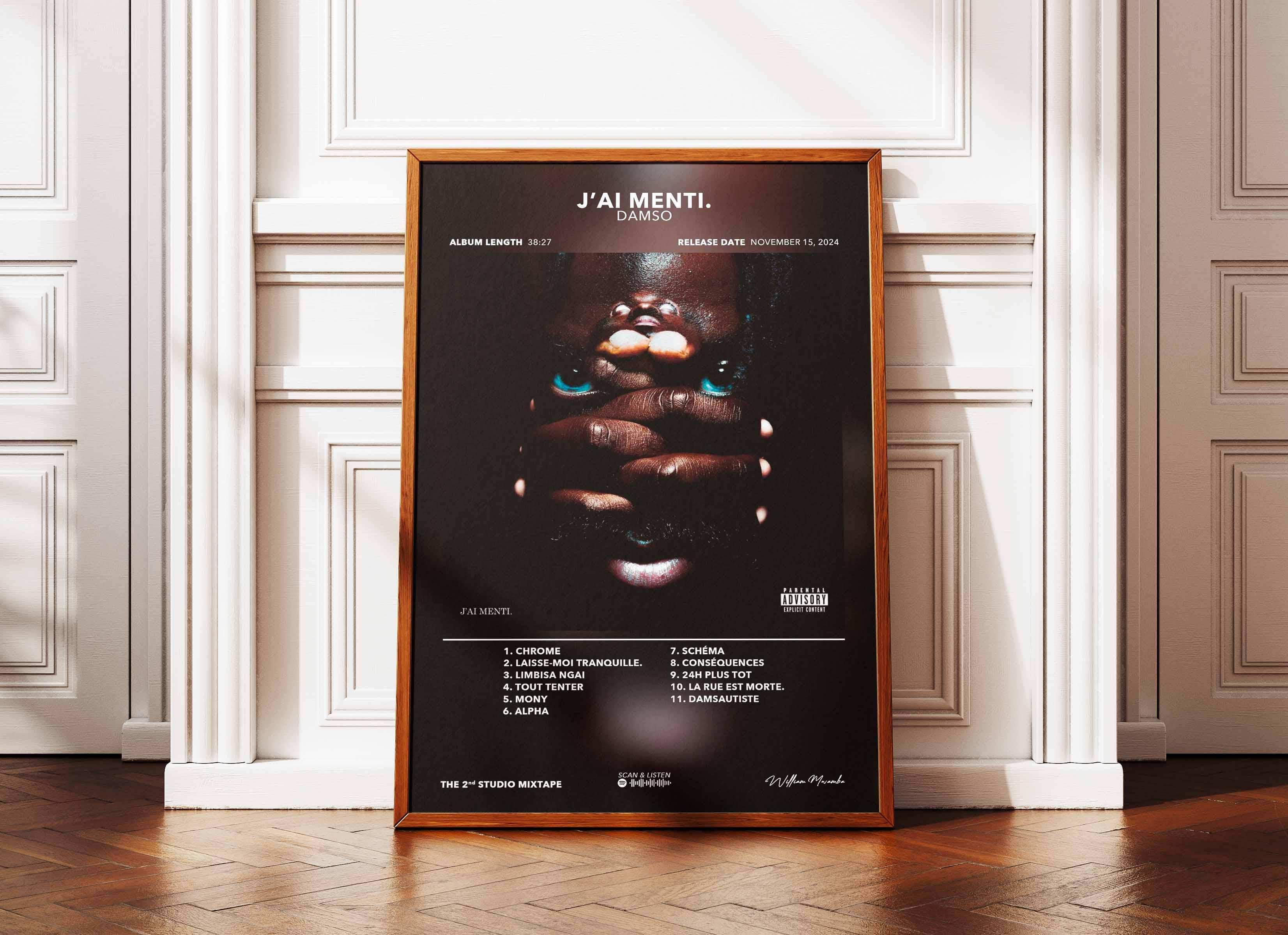 Poster J'ai Menti Damso - Backyard