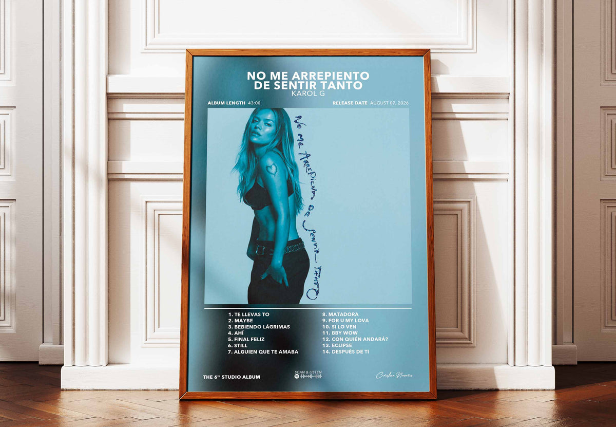 Poster No Me Arrepiento de Sentir Tanto Karol G