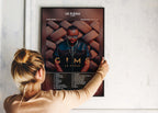affiche album Le Fléau de Gims avec liste des titres suspendue par une femme, fait en France livraison gratuite 48h