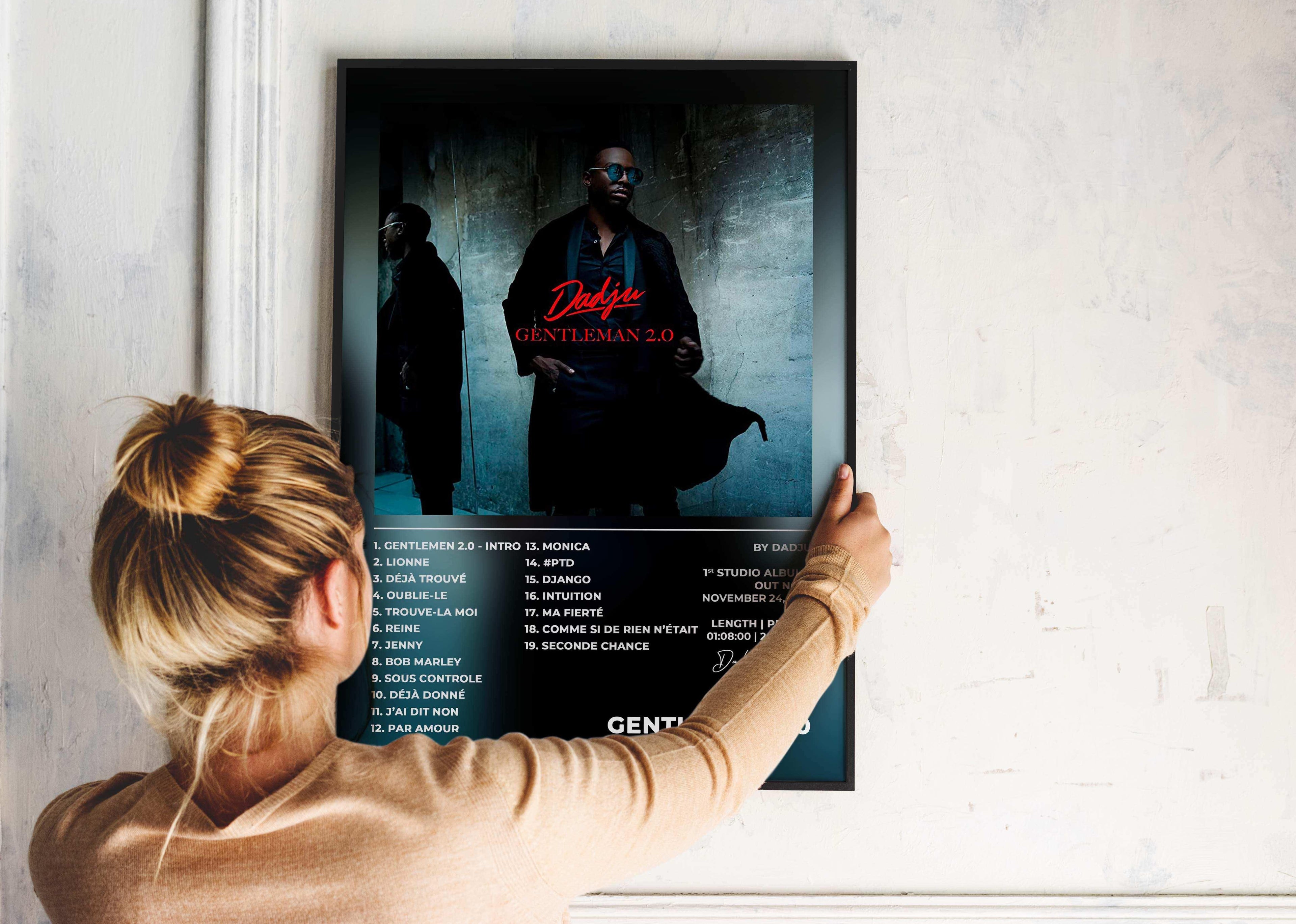 Affiche album accrochée au mur, fait en France, livraison 48h gratuite, cadeau idéal Noel