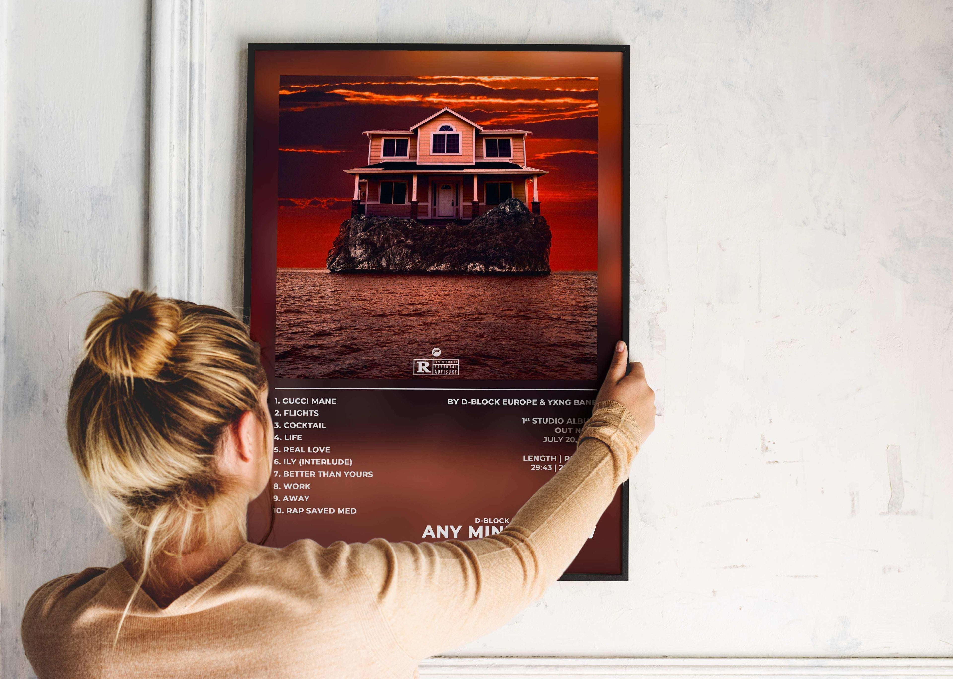 Affiche accrochée au mur, maison sur un rocher en mer, fait en France, livraison gratuite 48h, cadeau idéal Noël