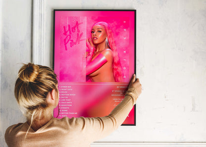 Hot Pink Doja Cat Poster Backyard